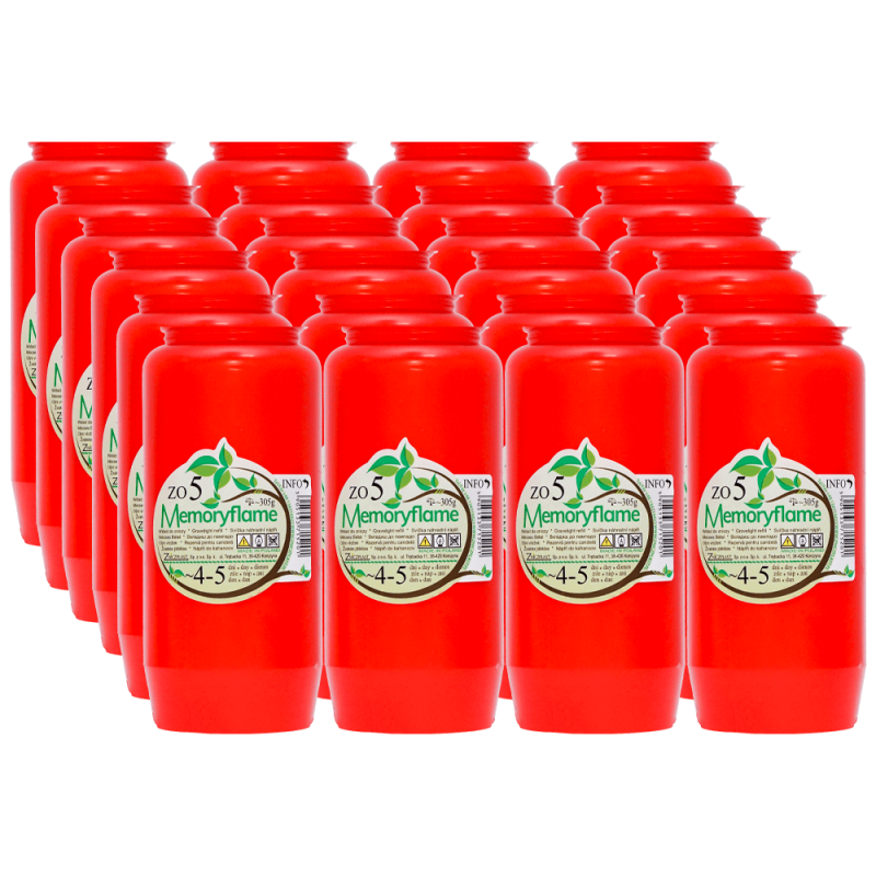 Set 32 candele cu ulei 5 zile pentru cimitir ZO 4 Memoryflame 325 g Zniczplast